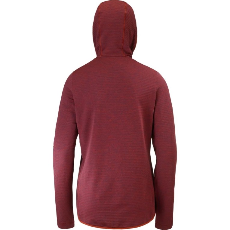 Salomon Essential Lightwarm Hooded Women's Jackets Burgundy | CA 31N84